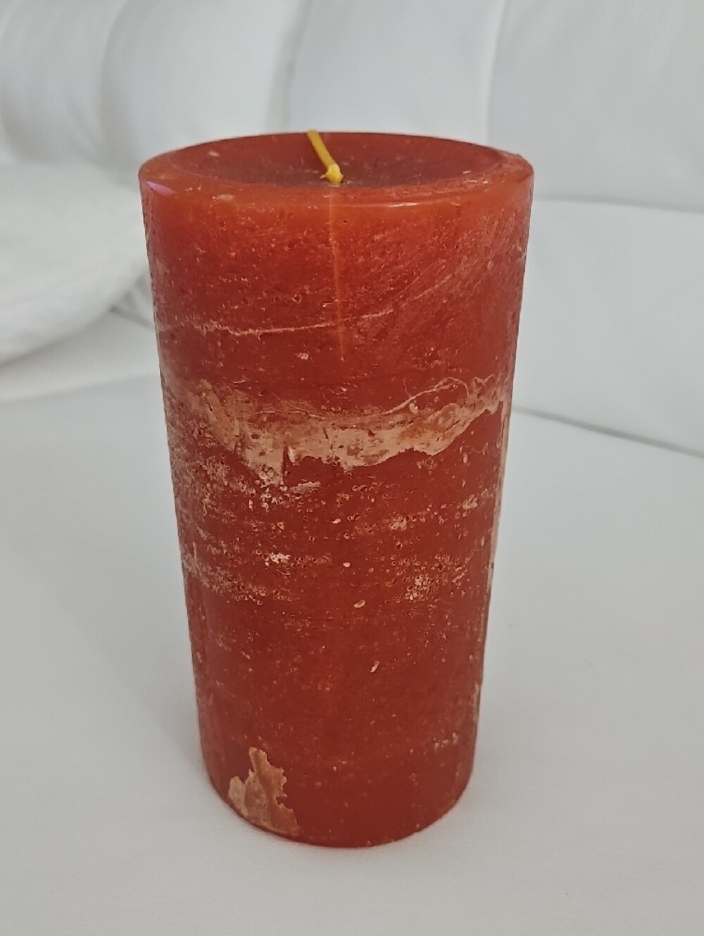 Rustic Rust Pillar Candle - Picture 2 of 4